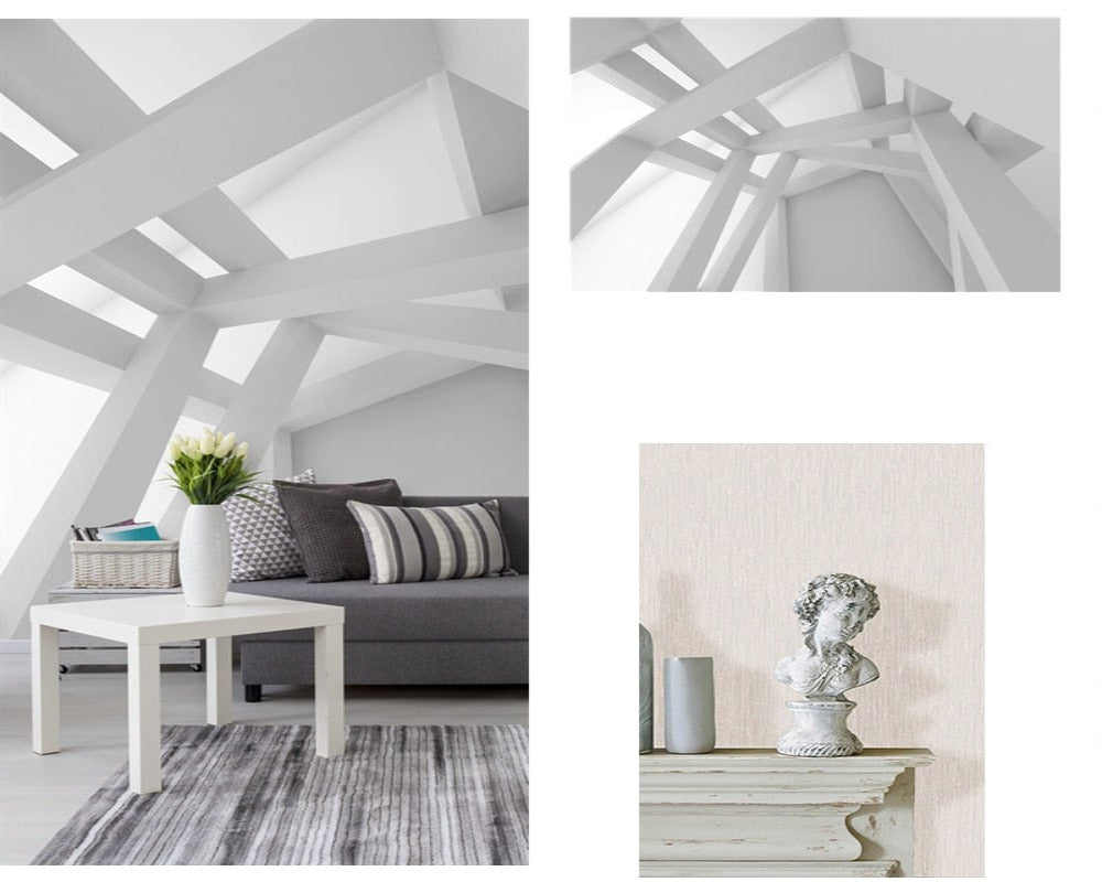 3D Wallpaper Geometric Ceiling